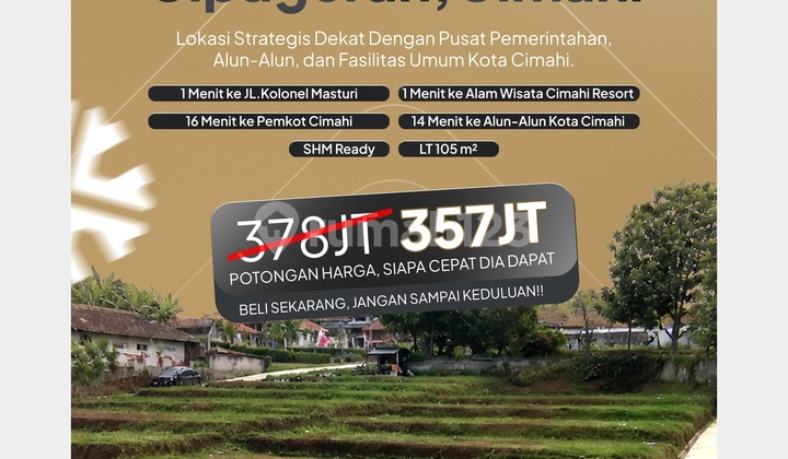 Tanah Cimahi Tahap 2 Mutiara Kolmas SHM Siap Bangun Rumah Tanah Cimahi Tahap 2 Mutiara Kolmas SHM Siap Bangun Rumah