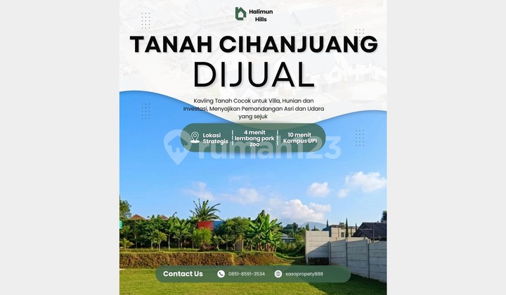 Dijual Kavling SHM Cihanjuang Bandung Barat, Dekat Tempat Wisata