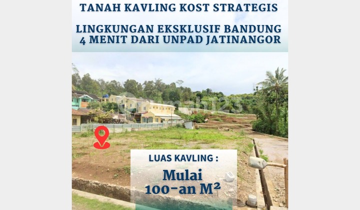 KAVLING KOST STRATEGIS JATINANGOR-BANDUNG 4 MENIT KE UNPAD - INVESTASI UNTUNG BESAR