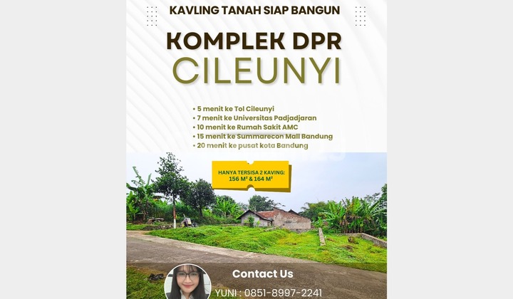 LIMITED UNITS! EXCLUSIVE LAND PLOTS WITH CERTIFICATE IN CILEUNYI BANDUNG