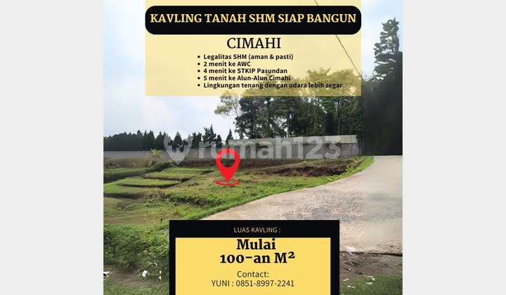 TANAH STRATEGIS 5 MENIT KE PUSAT KOTA CIMAHI – SHM AMAN