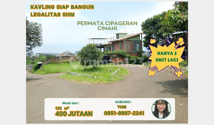 CHEAP 132 m² LOT - CIMAHI - FREEHOLD CERTIFICATE