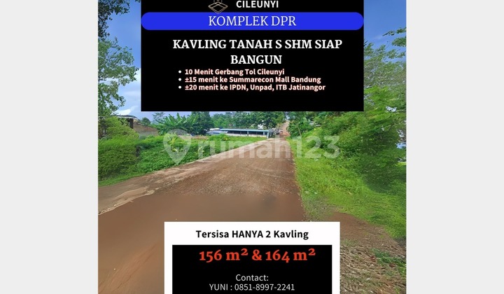 INVESTASI TANAH STRATEGIS SHM KOMPLEK DPR CILEUNYI