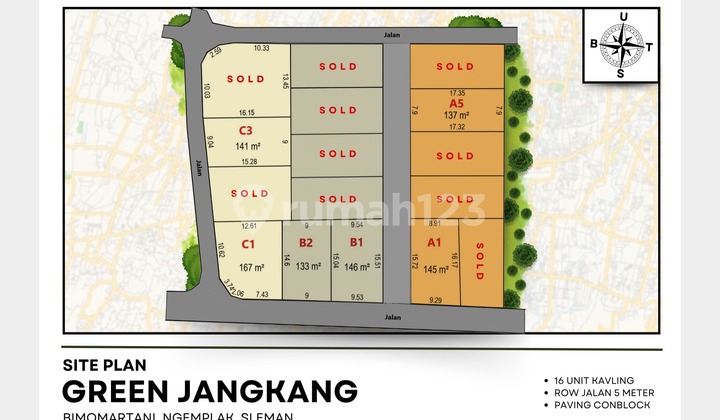 Affordable Land in Jangkang 3.5 Million/Meter, 5 Minutes to Jangkang Market