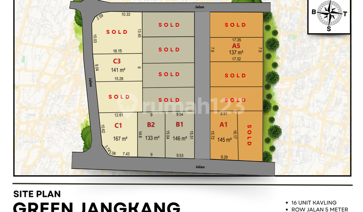 Promo! Tanah Jangkang Harga 3,6 Jt/M, Sudah Siap Bangun