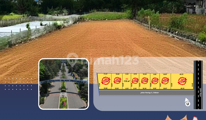 Tanah Jogja Area Kampus UII, Cocok Bangun Kost Ekslusif Tanah Jogja Area Kampus UII, Cocok Bangun Kost Ekslusif