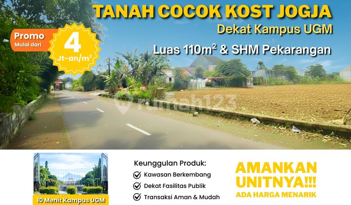 Cheap Land for Sale in Sleman, Near UGM Campus