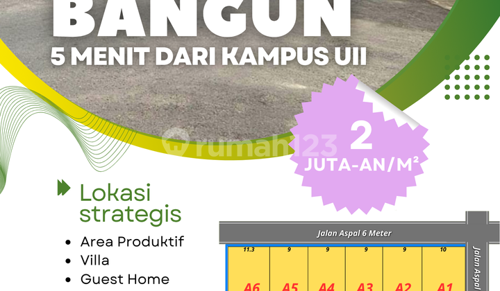 Tanah Jogja Dekat Kampus UII, View Merapi, 300 Jutaan