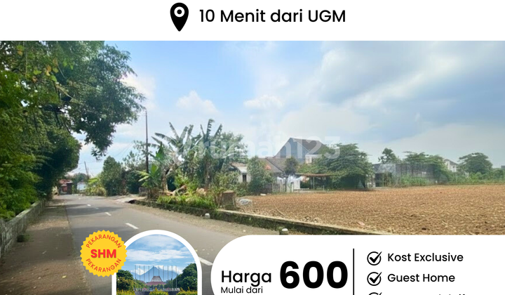 Tanah Jogja Strategis, Dekat Kampus UGM & UNY, SHM Pekarangan Tanah Jogja Strategis, Dekat Kampus UGM & UNY, SHM Pekarangan