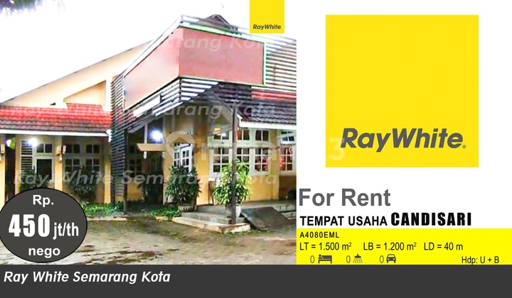 Rumah Disewakan Eks Restoran Di Candisari (A4080) 1