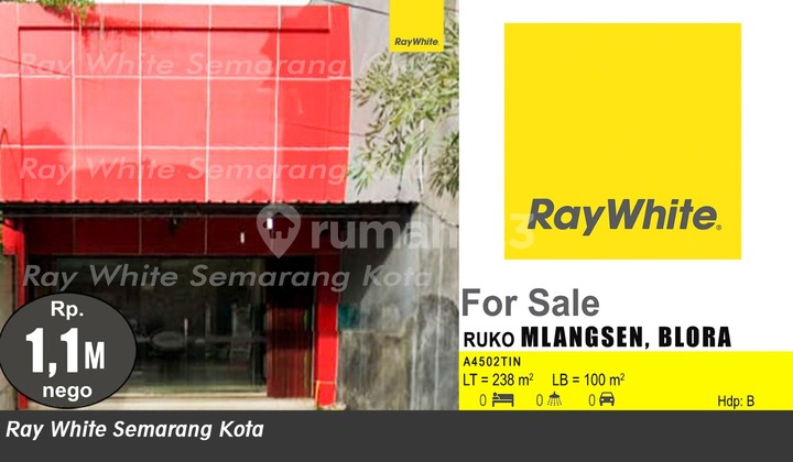 Simple 1-Story Ready-to-Use Shop House in Blora (A4503) 1