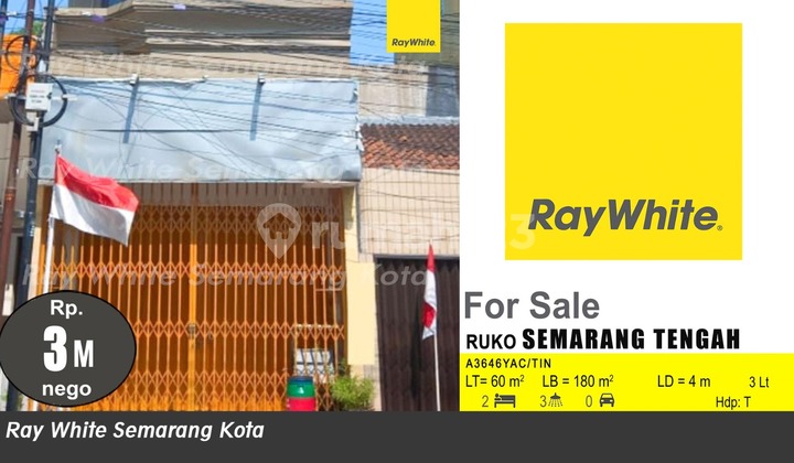 Ready-to-Use 3-Story Shophouse in Central Semarang (A3646)