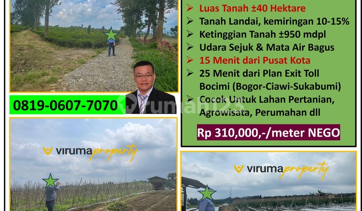 VTH0221 - Land for Sale Near the Selabintana Tourist Area, Sukabumi Regency, West Java