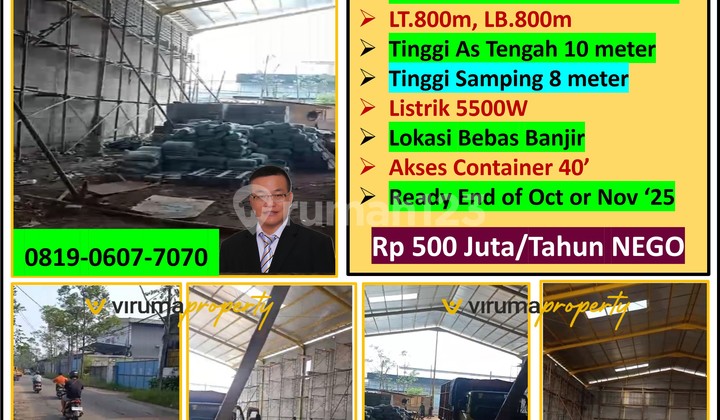 VTH0220 - Disewakan Gudang Bagus, Baru, Kavling DPR, Cipondoh, Kota Tangerang
