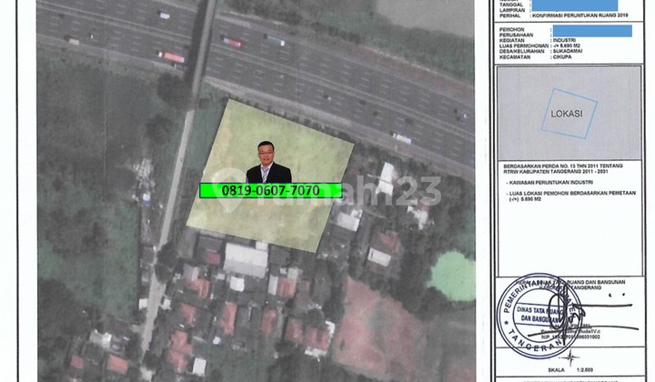 VSS0004 - For Sale Industrial Zone Land, Former Car Body Manufacturing Factory, Bunder Village (SukaDamai), Bitung, Tangerang