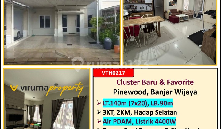 VTH0217 - Rumah Bagus, Rapi Terawat, Furnish, Pinewood Cluster Favorit, Banjar Wijaya, Cipondoh, Kota Tangerang