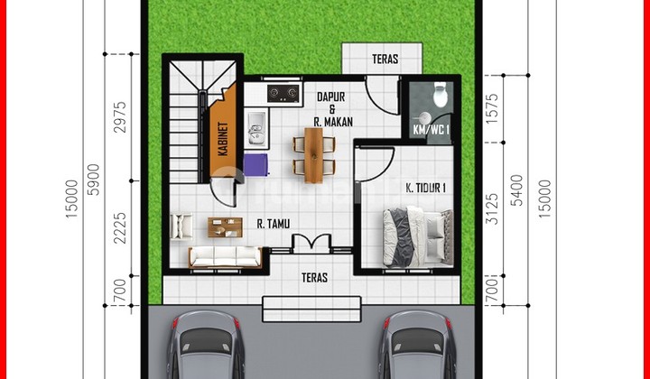 Jl. Kaliurang Km.12, Rumah Jogja Bali Style Dekat Kampus UII