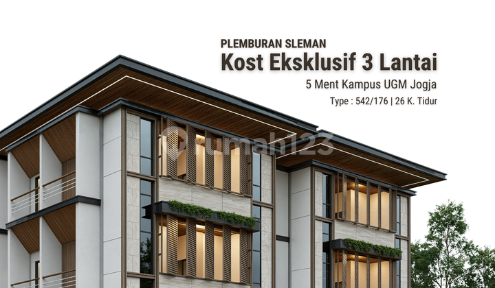 Exclusive Boarding House for Sale, 3 Floors, 26 Rooms, Jl Kaliurang KM 6, UGM Campus Area 1