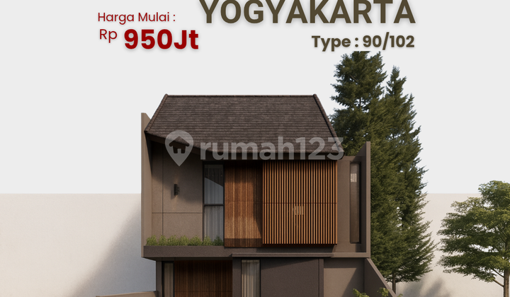 Rumah Siap Bangun 2 Lantai Dekat Kampus Uii, 3 Kamar, Model Tropis