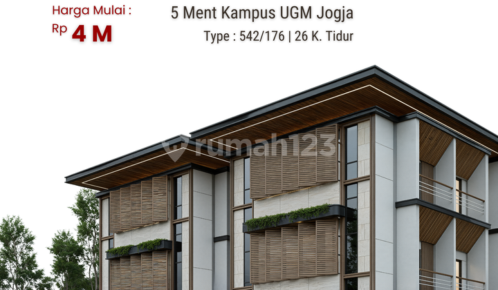 Favorite Campus Area in Jogja, Exclusive 3 Floors 26 Rooms, Boarding House for Sale 1