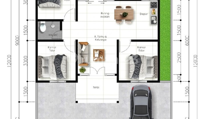 Rumah Murah Dijual Lampung Sukarame Dekat Gerbang Tol Itera 2