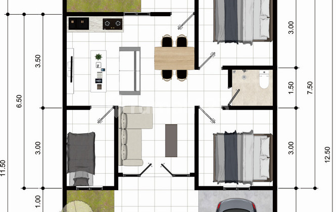 House for Sale in Lampung Near Lampung Museum, Jl. A Kadir Rajabasa 2