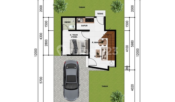 Rumah Dijual Lampung Jl. A Kadir Rajabasa Dekat Ciplaz Lampung 2