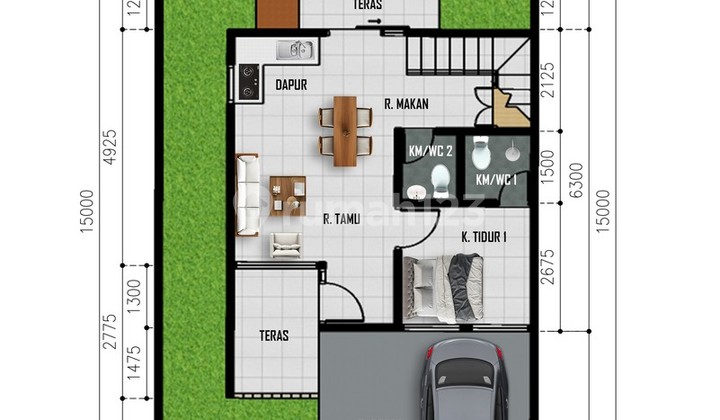 Near Rajabasah Terminal, Information on Houses for Sale in Lampung, Rajabasa Raya. 2
