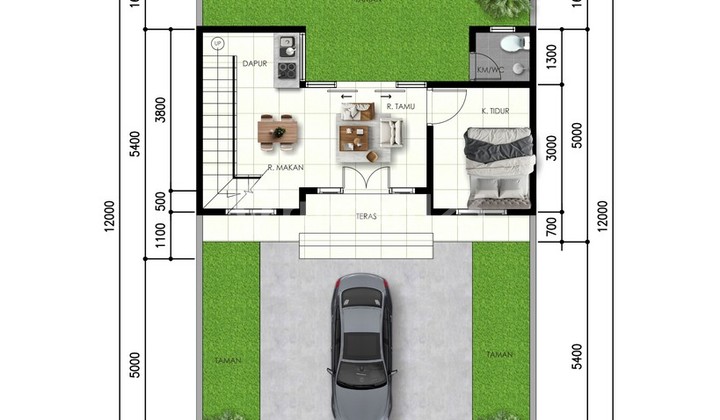 House for Sale Lampung Betik Gawi Alley Rajabasa Near Unila Campus 2