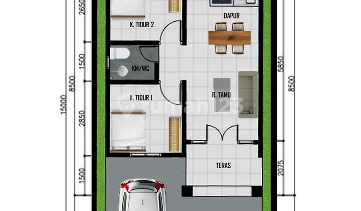 House for Sale in Lampung, Jl. Cengkeh Rajabasa, Near Unila Campus 2