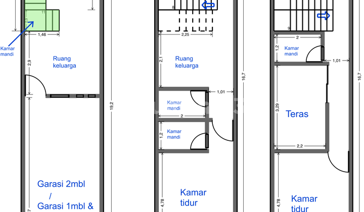 Rumah 3 Lantai Baru Indent Tanjung Duren Jakbar | LT 67m², 5 KT, Bebas Banjir, Full Furnish Lt.1 GRATIS! | 2.75M Nego  2