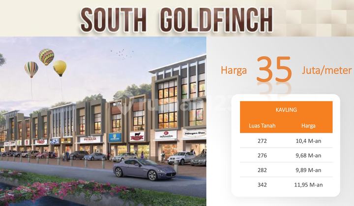Gold Finch Plot Premium Location Summarecon Serpong - Rapidly Developing Area