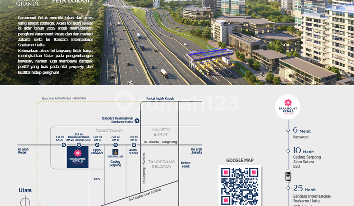 Siap Handover Tahun Ini - Ruko Kawasan Grande Pertama & Teramai di Petals