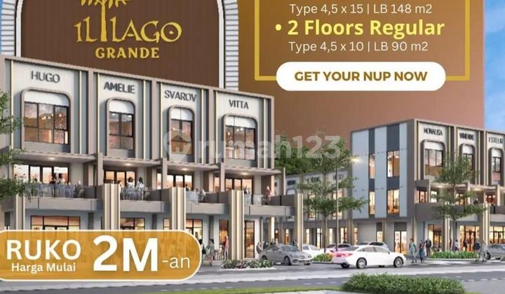 Ruko Illago Grande Terkoneksi dengan Jalan Boulevard Gading Serpong Row 45
