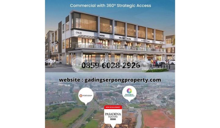 Dp 0% Pasadena Square North Ruko 3 Lantai Posisi Prime Row Jalan 50