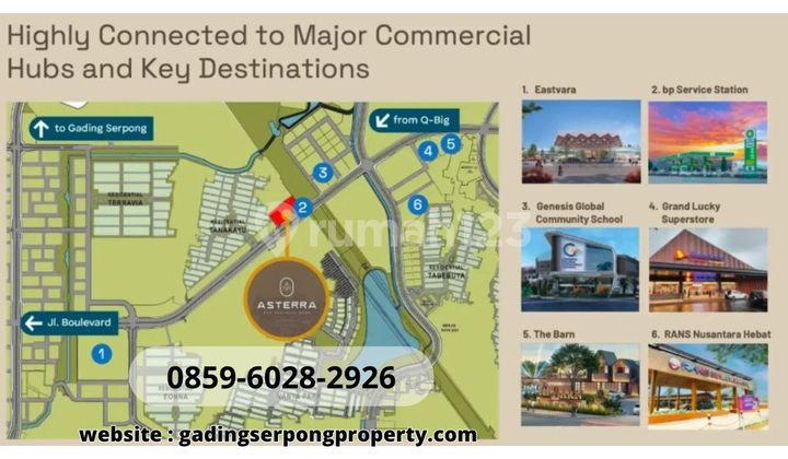 Lokasi BSD City Sinarmasland Exclusive New Ruko ASTERRA Business Park