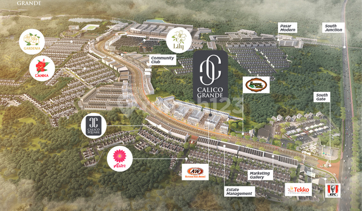 Ruko Premium Free PPN Calico Grande Petals - Aw & Kampung Kecil