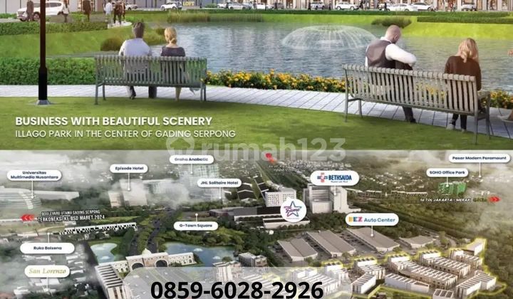 Ruko Il Lago ( Sebrang Showroom Mobil Bez ) Ruko Kawasan Dekat Menaggio, Sorrento, Matera Residences