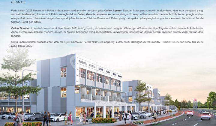 Free PPN Lokasi Super Strategis! Ruko Calico Grande 2 Lantai di Petals Free PPN Lokasi Super Strategis! Ruko Calico Grande 2 Lantai di Petals