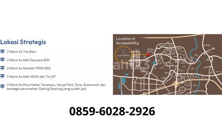 Lokasi BSD City Sinarmasland Exclusive New Ruko ASTERRA Business Park