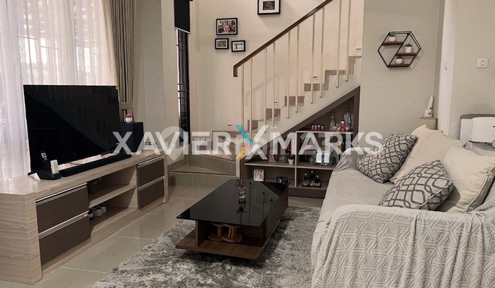 RUMAH MINIMALIS MODERN HARVEST RESIDENCE NUSA LOKA BSD FURNISHED CANTIK