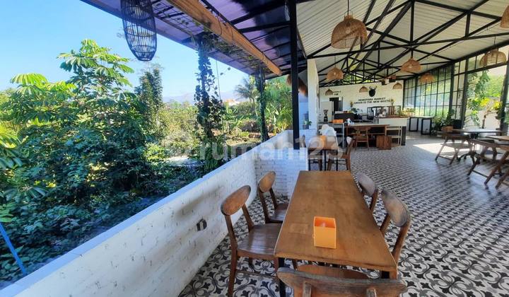 For sale: House and cafe in a bustling condition, 360-degree view of the mountain and Batu City.