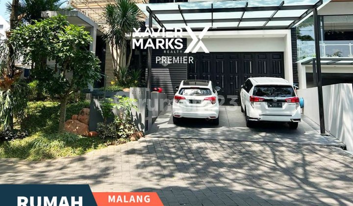 Rumah Mewah Private Pool Full Furnished di Riverside Blimbing Malang