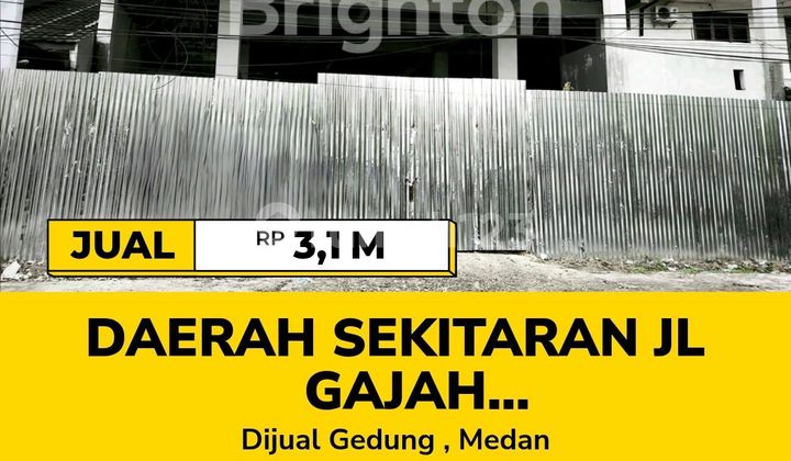 Tanah dan Bangunan Kosong Luas 456M2 Daerah Jl Gajah Mada Medan
