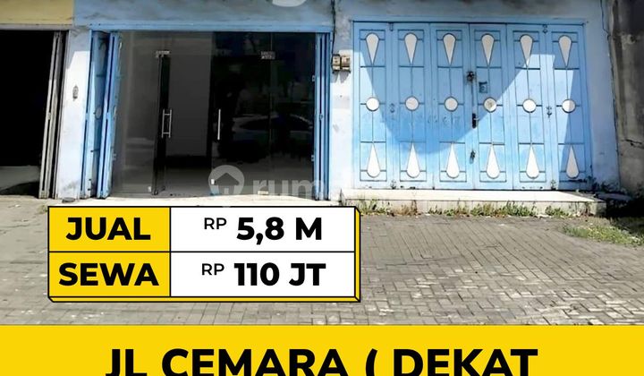 Ruko Gandeng Posisi Hook di Pinggir Jalan Cemara Dekat Brastagi