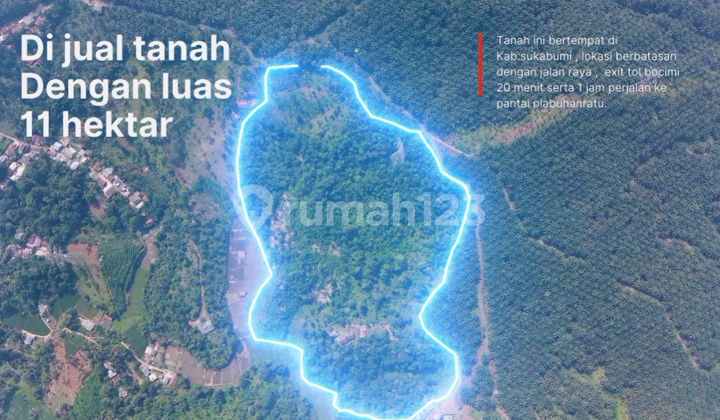 LAHAN TANAH SUKABUMI 11 HEKTAR / HA HARGA 150 RIBU PER METER JAWA BARAT LAHAN TANAH SUKABUMI 11 HEKTAR / HA HARGA 150 RIBU PER METER JAWA BARAT