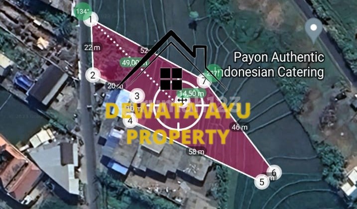 LAND FOR SALE WITH PADDY FIELD VIEW, 17 AREAS, YELLOW ZONE IN KABA-KABA