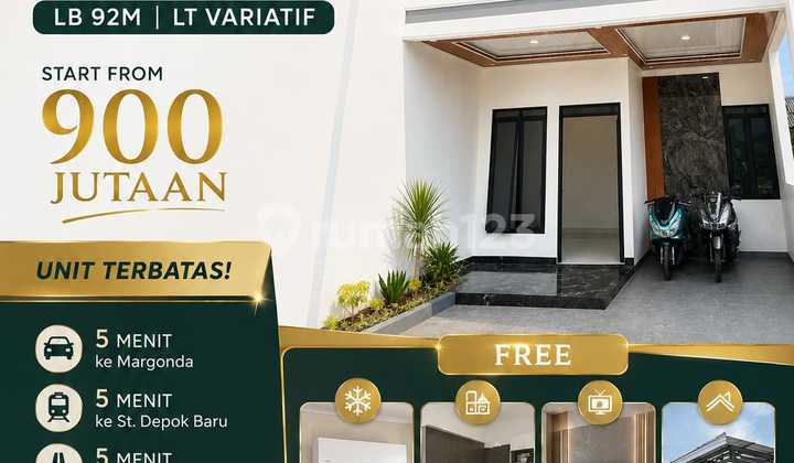 Rumah Baru Dekat Stasiun Depok Baru dan Pintu Tol Margonda Rumah Baru Dekat Stasiun Depok Baru dan Pintu Tol Margonda