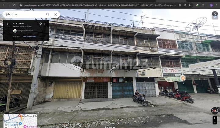Ruko 3½ Tkt bisa Sewa Jl. Timor - Medan Timur