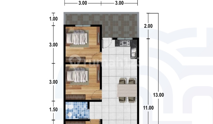 BEST BUY Rumah Harga Perdana 395juta Hyde Park Dekat Citraland Gama City 2